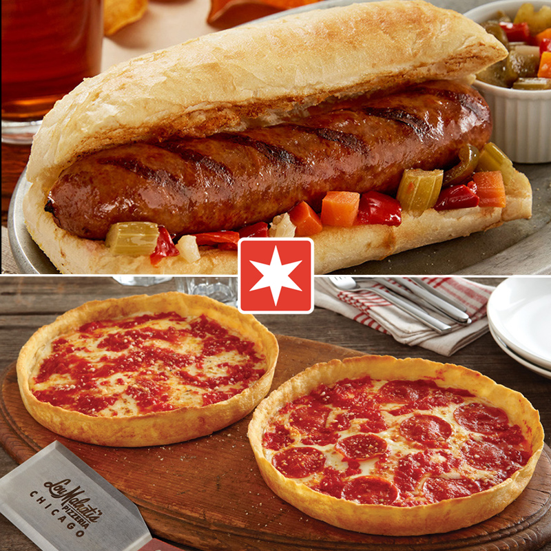 The Original Nottoli & Son 4 Italian Sausage Sandwich kit & 2 Pizzas