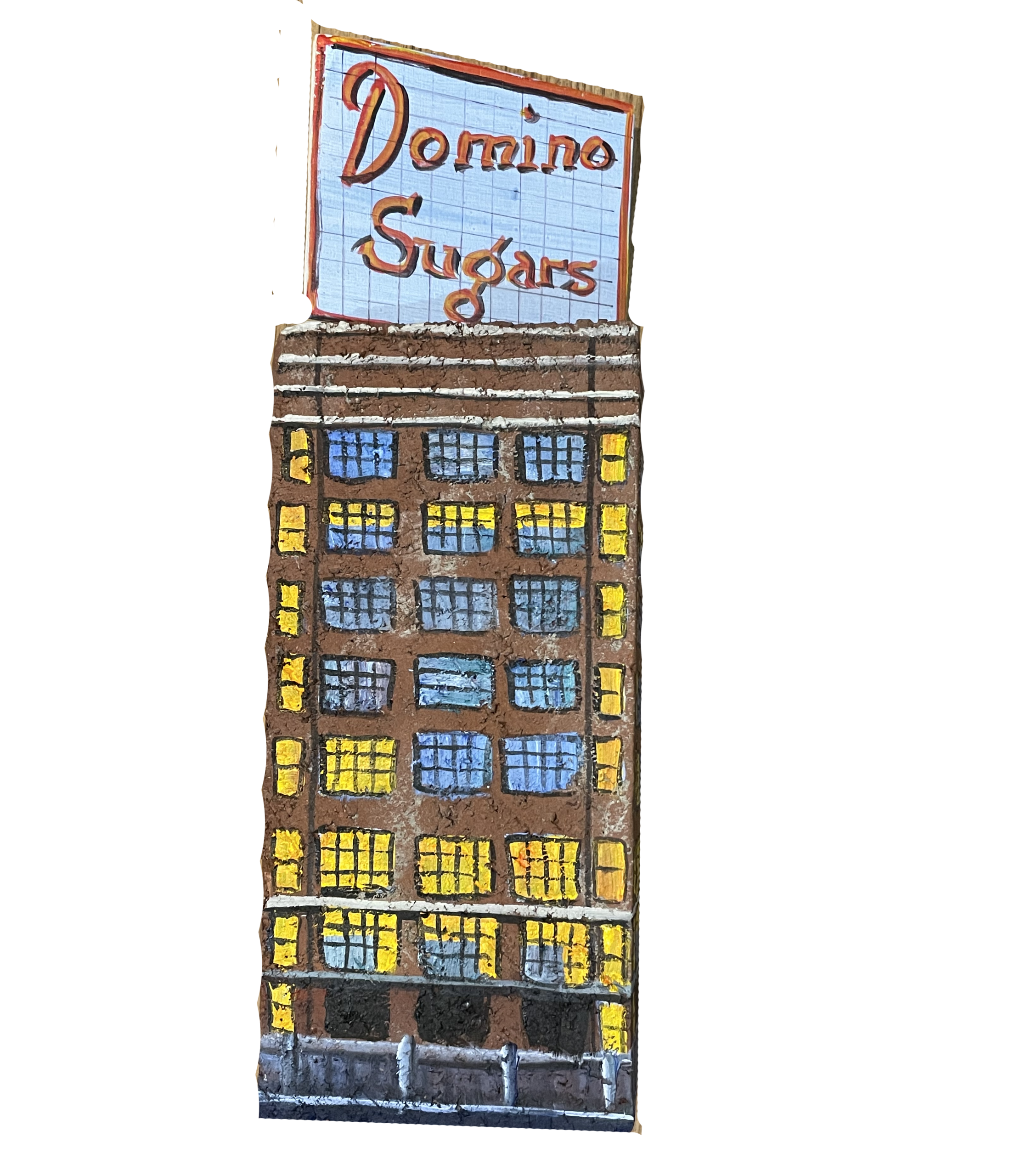 Linda Amtmann Hand Painted Brick- Domino’s