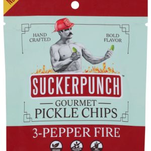 Suckerpunch – Pickle Chips 3 Pepper, 3.4 Oz | Pack of 12