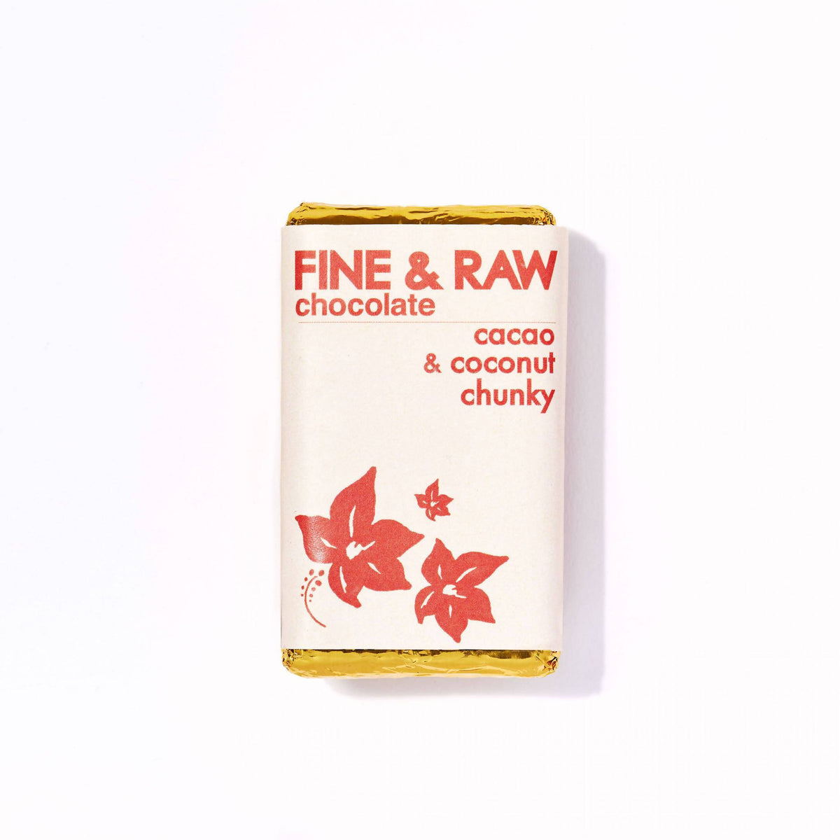Fine and Raw Cacao & Coconut Chunky Chocolate Bars, Organic – 10 Bars x 1.5oz case