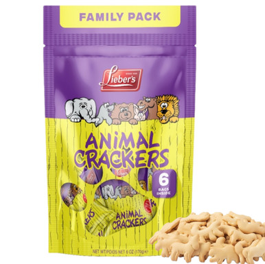 Lieber’s Passover Animal Crackers, Family Pack Snacks, 6 Count