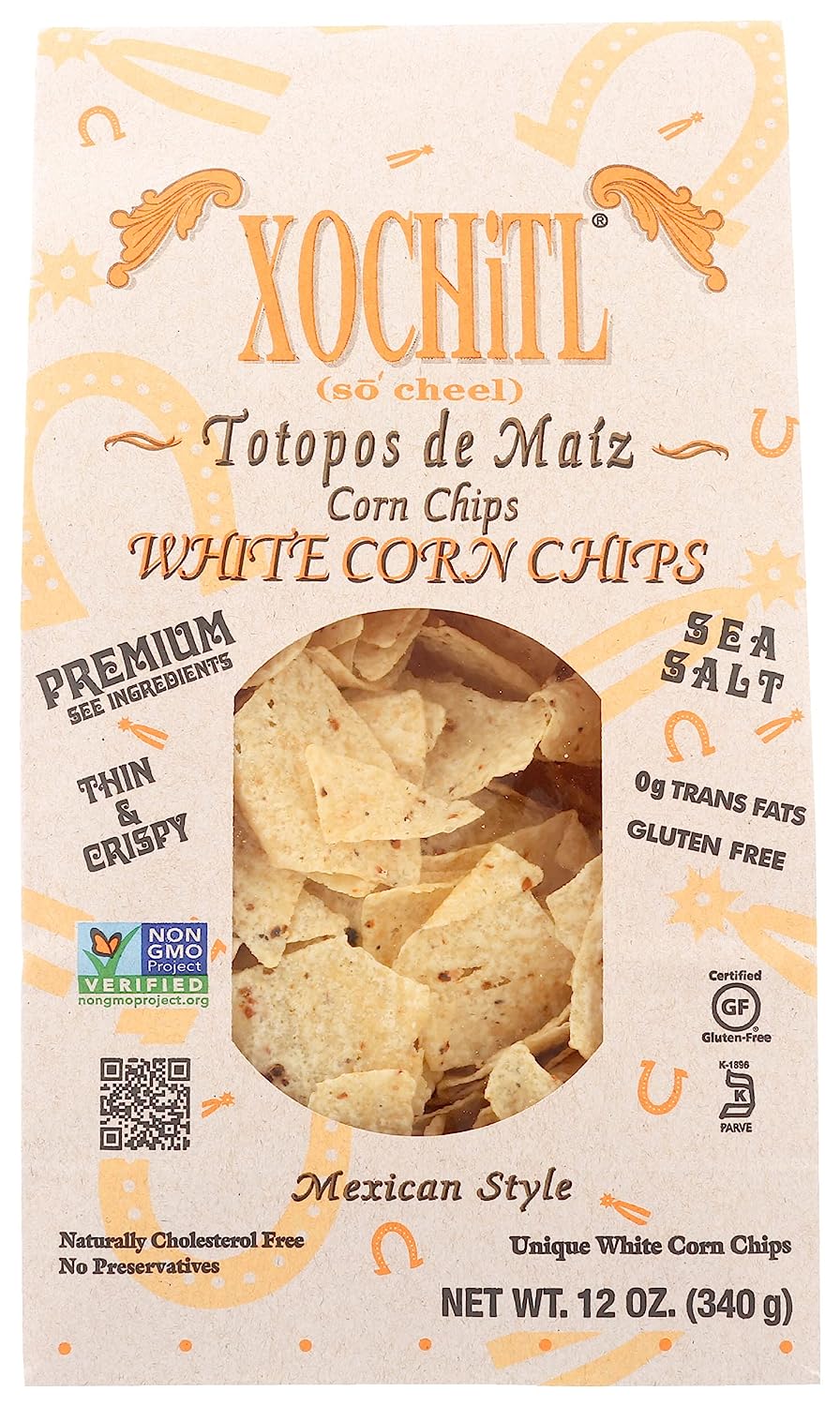 Xochitl – Chip Corn White Salted Organic, 12 Oz | Pack of 10