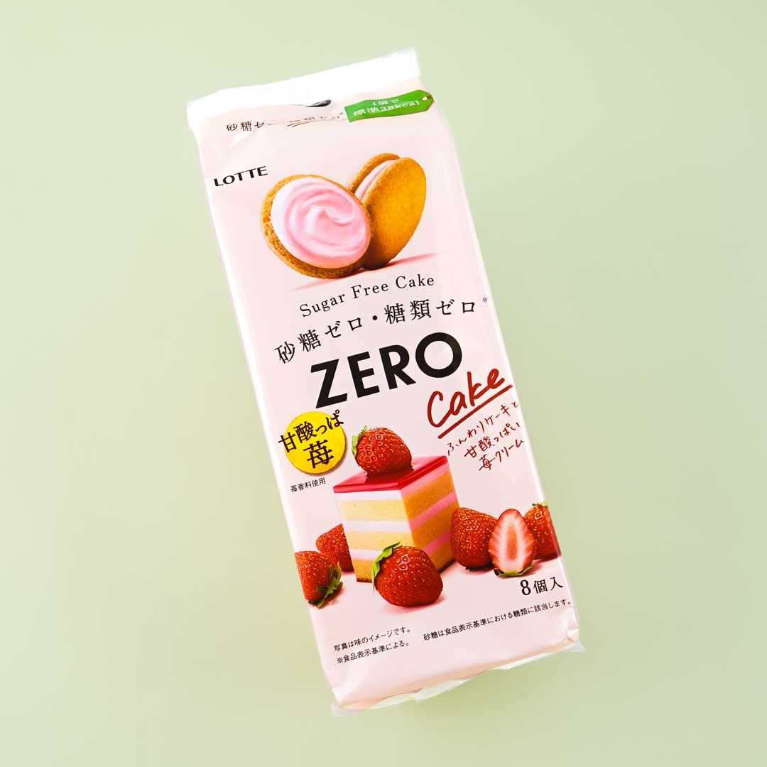 Lotte Zero Sugar-Free Cake Snacks – Sweet and Sour Strawberries