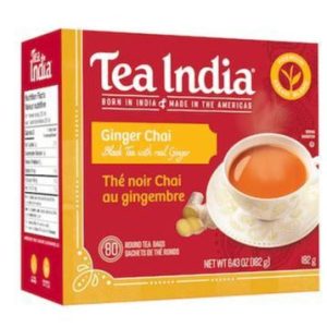 Tea India Ginger Chai Tea (Tea Bags) 6.43oz (182g)