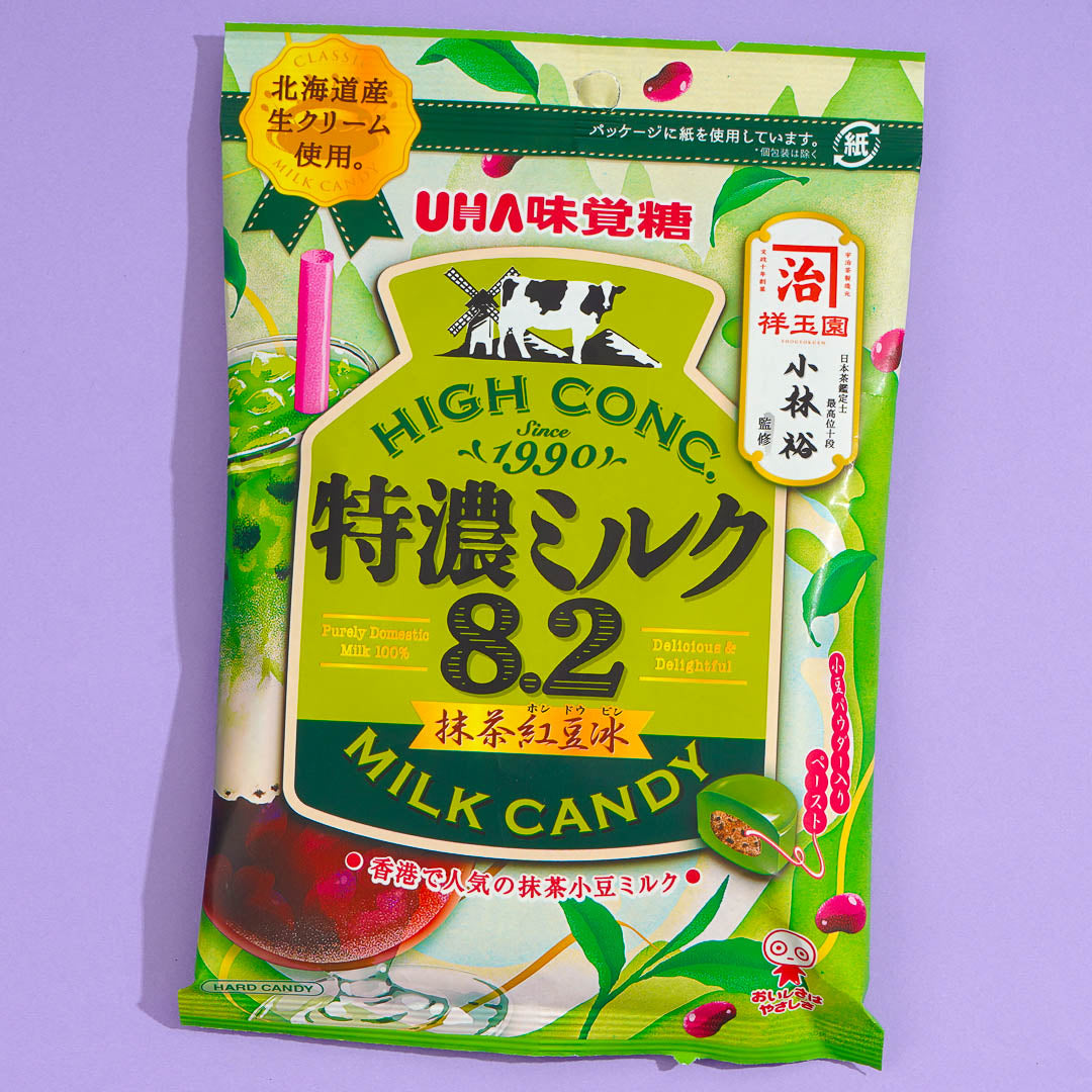 UHA Tokuno Milk 8.2 High Concentrated Candy – Matcha & Red Bean