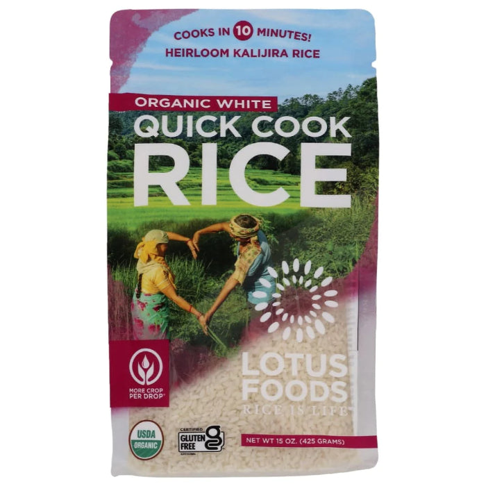 Lotus Foods – Organic White Quick Cook Rice, 15 Oz – Pack of 6
