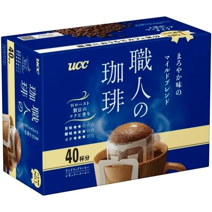 UCC Craftsman Coffee Drip Coffee Mild Blend with Smooth Flavor 40 Servings JAPAN – Tokyo Sakura Mall