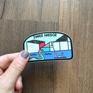 the letters mdn – Inner Harbor Baltimore Maryland Badge Vinyl Sticker