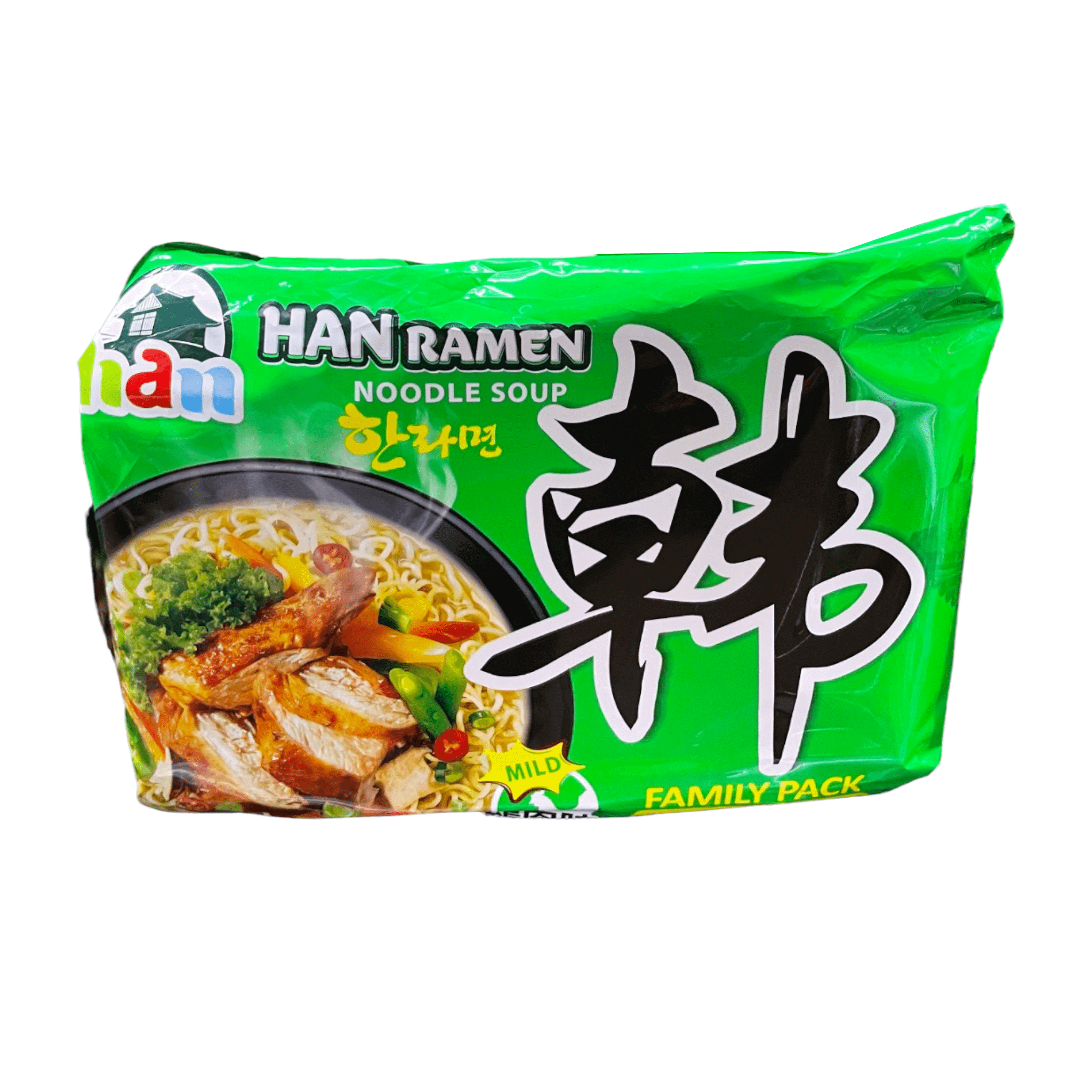 Han Ramen Noodle Soup Chicken Flavor Mild Family Pack