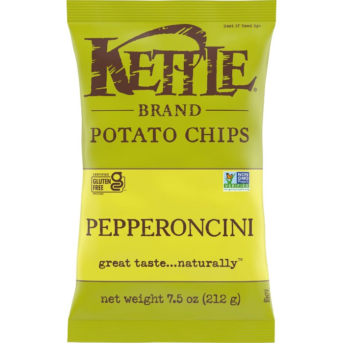 Kettle Foods – Chip Potato Pepperoncini 7.5 Oz – Pack Of 12