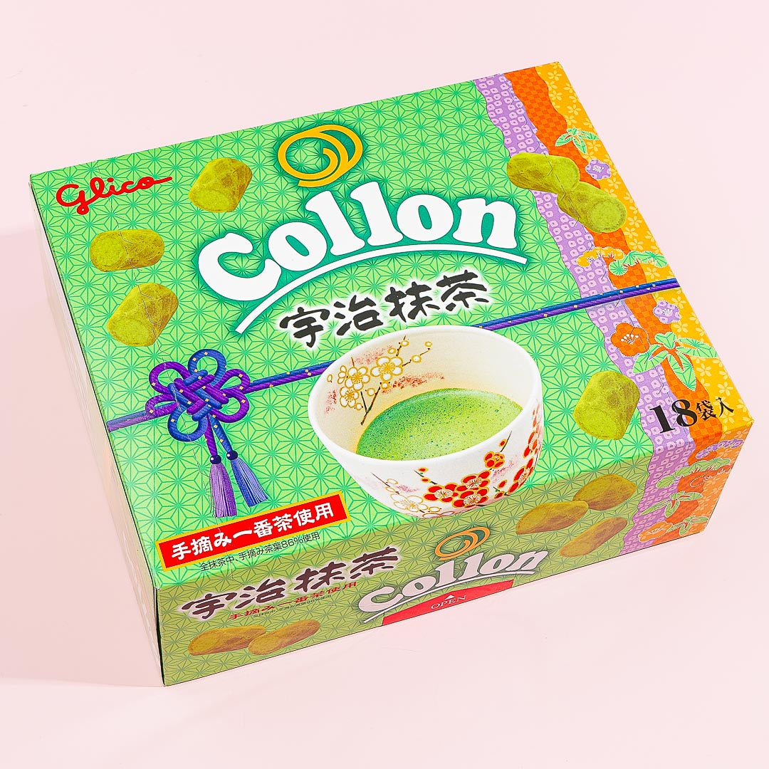 Glico Collon Biscuit Roll Box – Uji Matcha