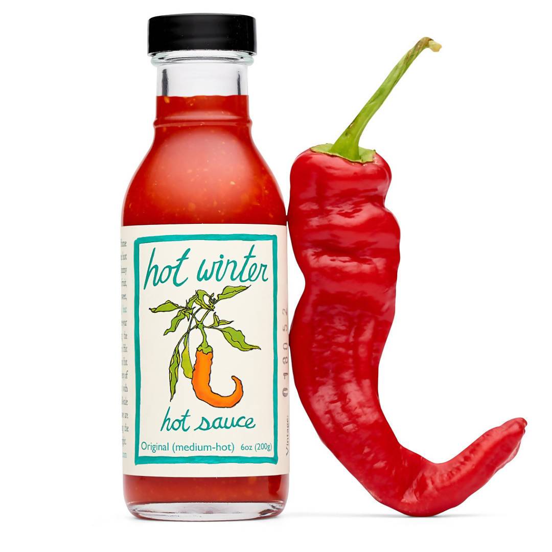 Hot Winter Hot Sauce Original (Med-Hot) – 12 bottles x 6oz case