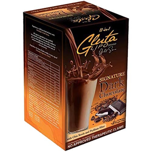 Gluta Lipo Brand – 12 in 1 Signature – Dark Chocolate – 10 Sachets – 250 G