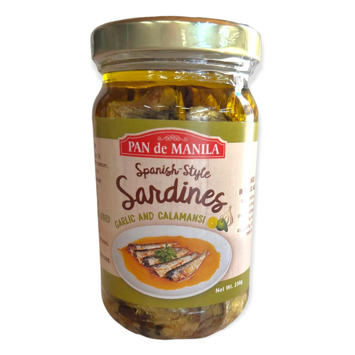 Pan de Manila – Bottled Sardines Garlic & Calamansi – 230 G