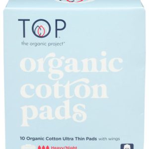 Top The Organic Project – Cotton Ultra Thin Pads with Wings Night
