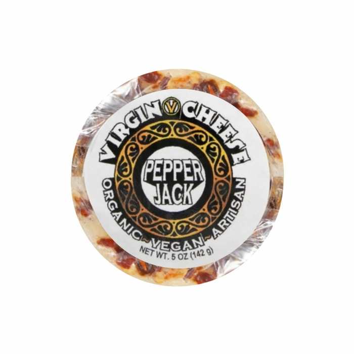 Virgin Cheese – Organic Vegan Artisan Pepper Jack Cheese, 5oz