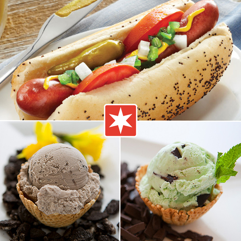 Vienna Beef Hot Dog Kit & 2 Pints of Capannari Ice Cream