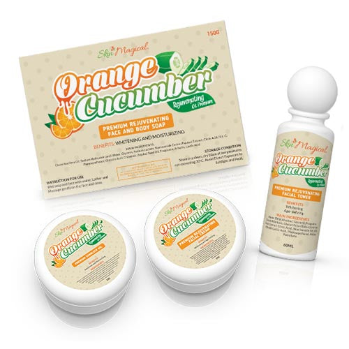Skin Magical – Orange Cucumber Premium Rejuvenating Face and Body Soap – 300 G