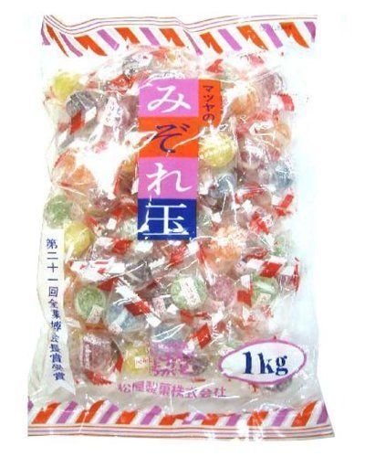 Matsuya, Mizoredama, Hard Candy, 6 kinds Flavor, Soda & Fruits, 1kg