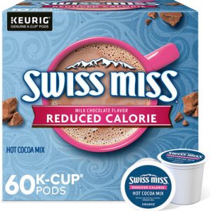 Swiss Miss Reduced Calorie Cocoa Keurig Single Serve K Cup Pods, 60 Count