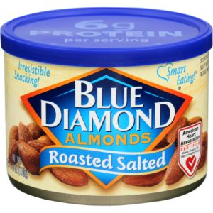 Blue Diamond – Almond Roasted Salt Tins, 6 oz (Pack of 12)
