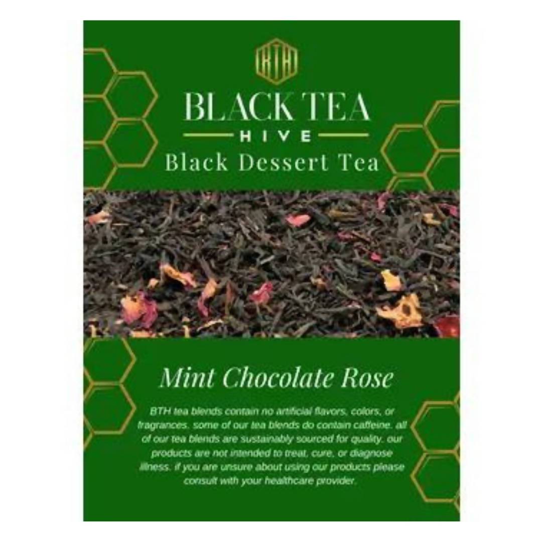 Mint Chocolate Rose Black Tea (Loose Leaf) – 6 Bags x 2oz
