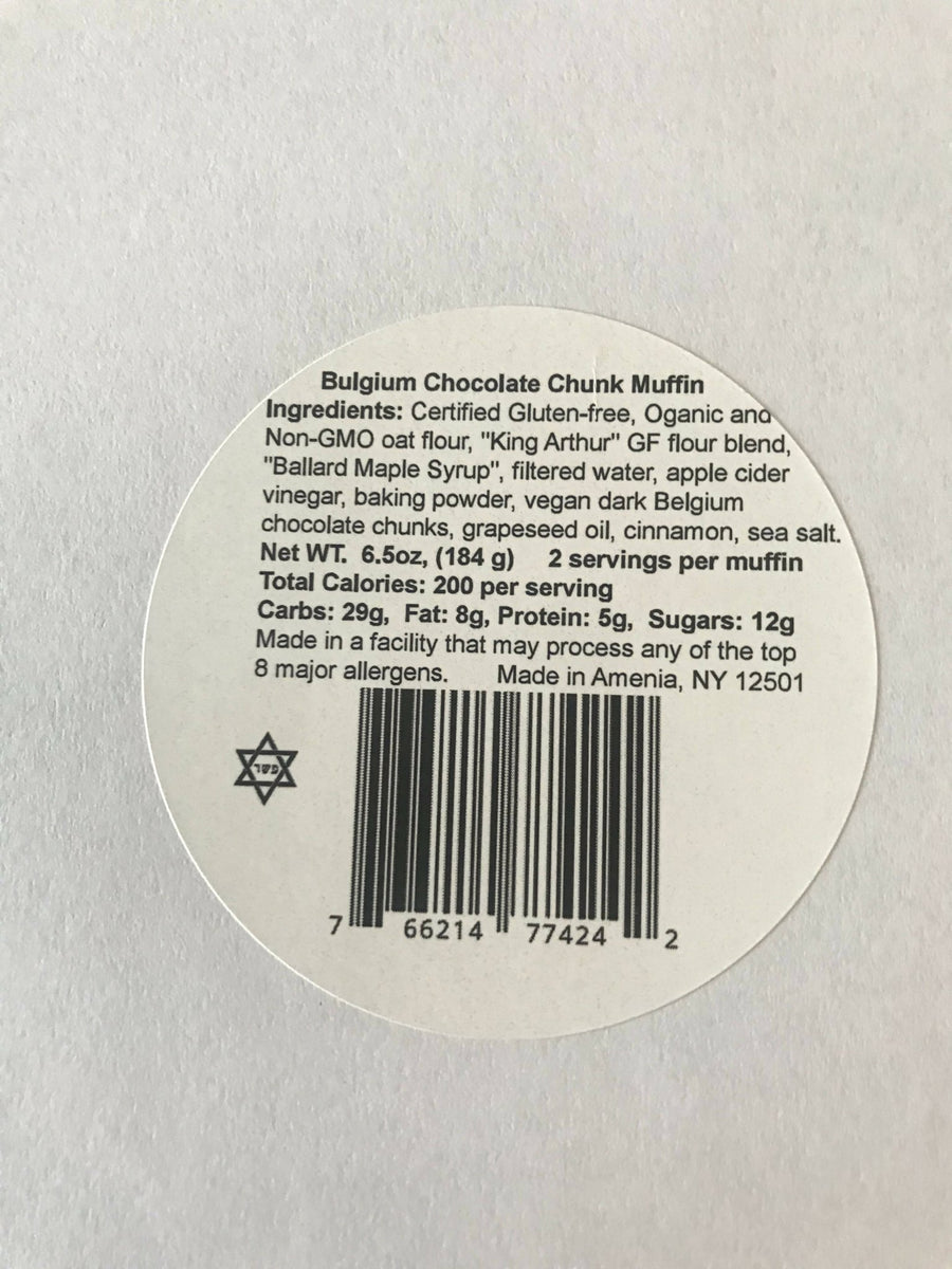 Horton House Scone GF – Belgium Chocolate Chunk – Large Muffin (available only online) Case – 12 Pieces