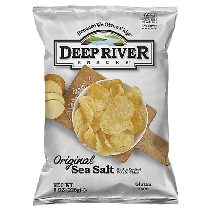 Deep River – Kettle Original Sea Salt Potato Chips, 8 Oz | Pack of 12