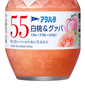 Aohata “Aohata 55” Fruit Jam, Peach and Guava, 150g