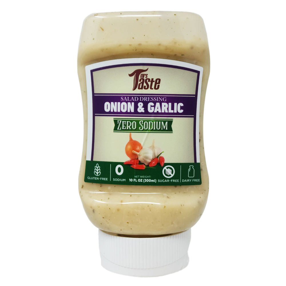 Mrs. Taste Zero Sodium Onion & Garlic Salad Dressing – 10oz.