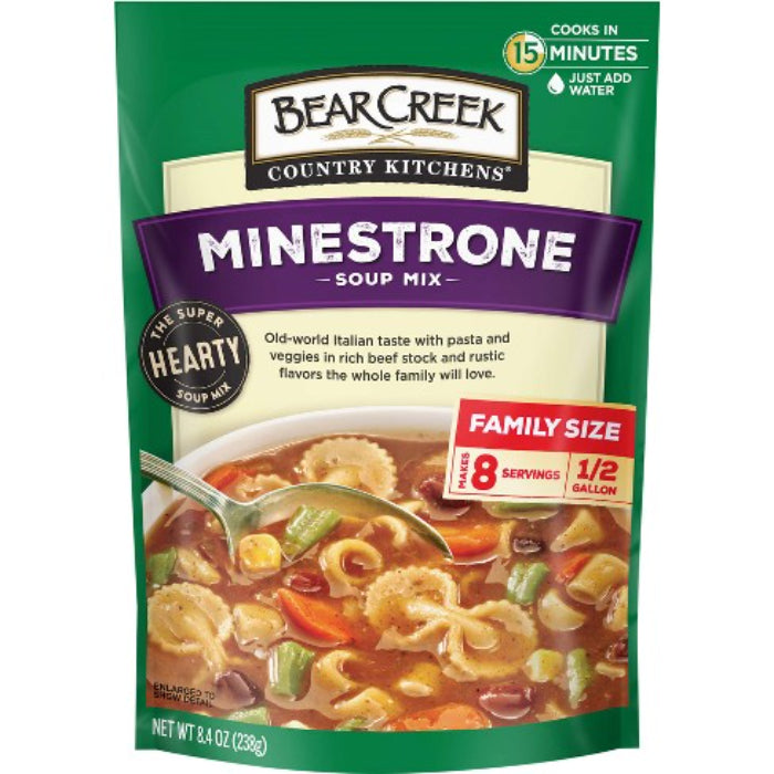 Bear Creek – Soup Mix Minestrone, 8.4 oz – Pack of 6
