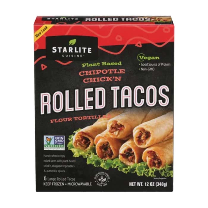 Starlite Cuisine – Plant-Based Rolled Tacos, 12oz | Multiple Flavors
