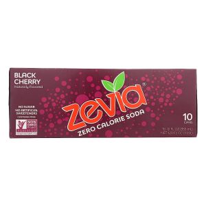 zevia soda black cherry 10pk 120 fo – pack of 2