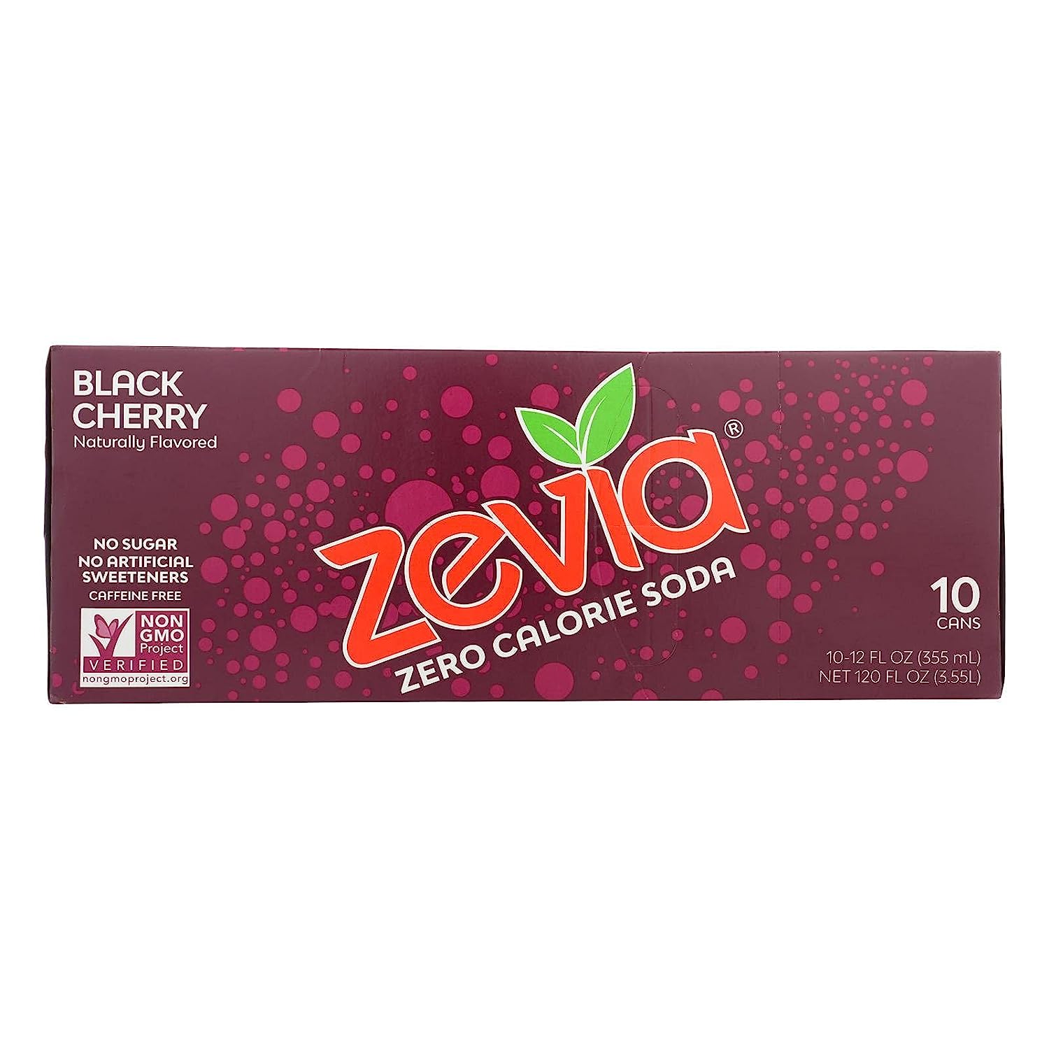 zevia soda black cherry 10pk 120 fo – pack of 2