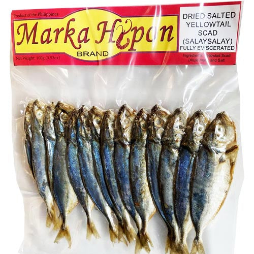 Marka Hipon – Dried Salted Yellowtail Scad – (SalaySalay) – Fully Eviscerated – 100g
