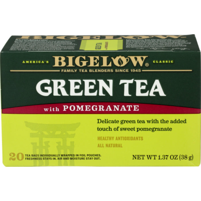 Bigelow – Green Pomegranate Tea, 20 Bags, 1.37 oz | Pack of 6