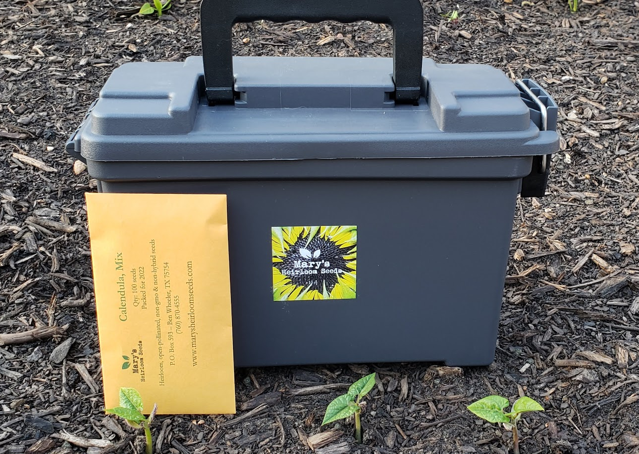 Seed Storage Box with Heirloom Seeds – Gift Set