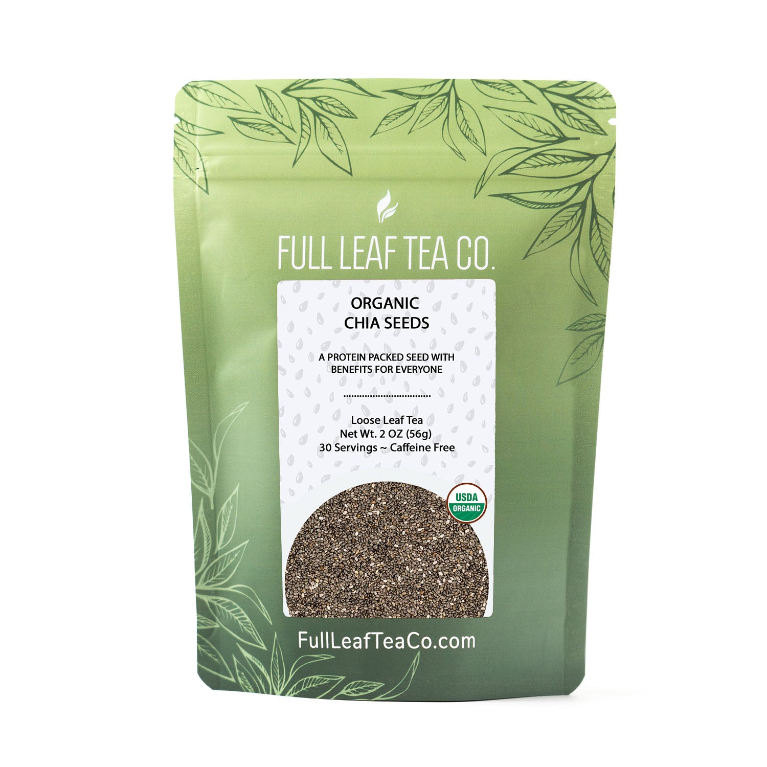 Organic Chia Seeds Retail Bags – Case of 6