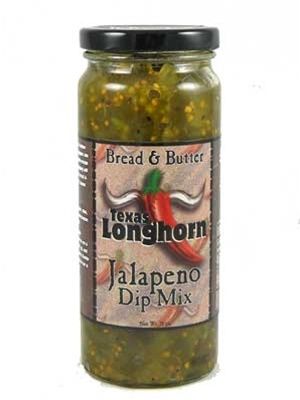 Texas Longhorn Bread and Butter Jalapeno Dip Mix, 12oz.