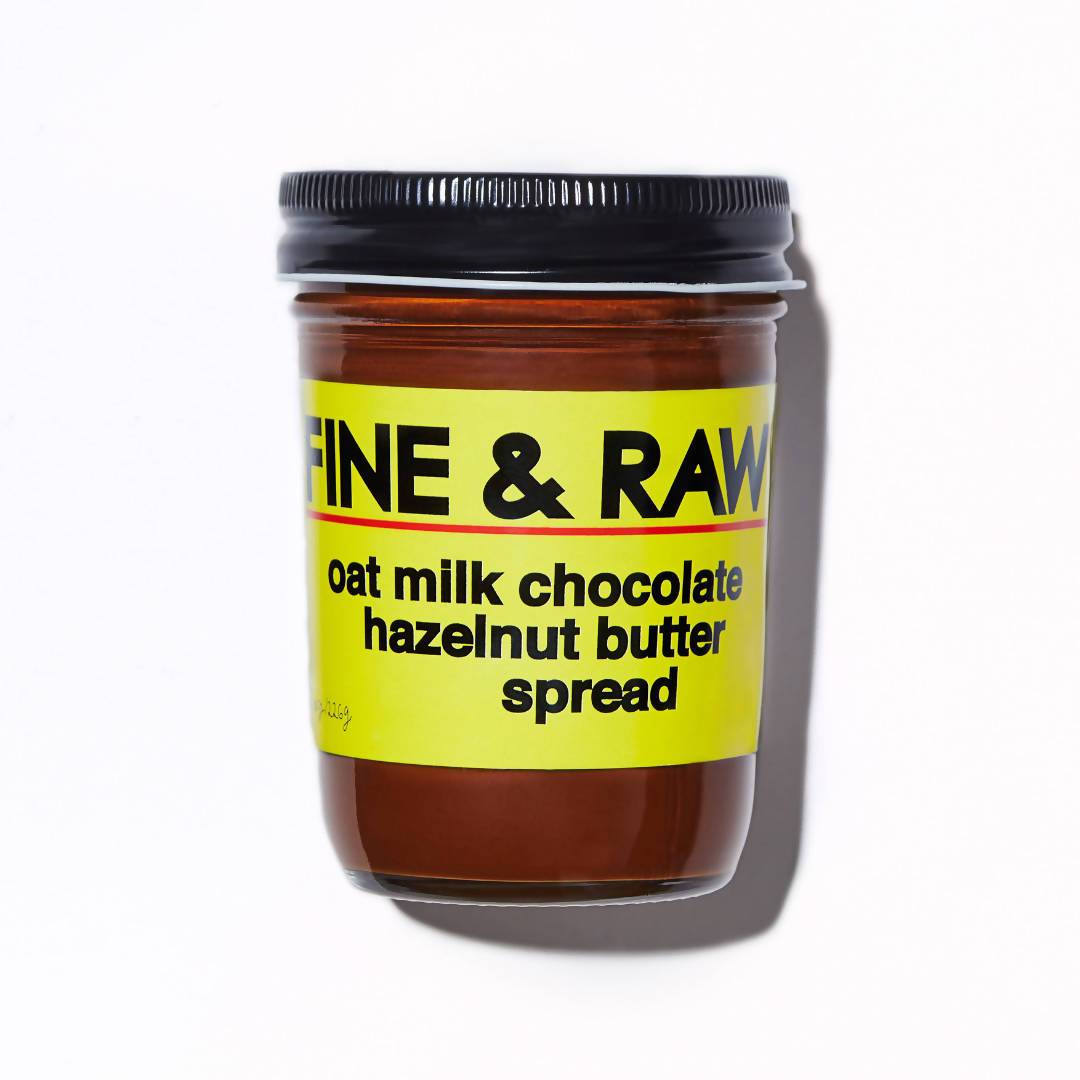 Fine and Raw Oat Milk Chocolate Hazelnut Butter, Organic, Vegan – 12 Bars x 8oz case