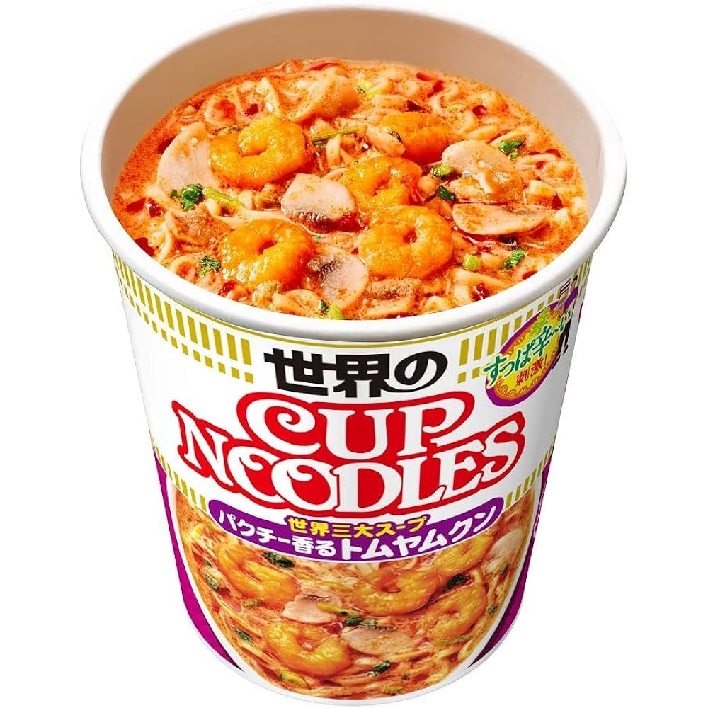 NISSIN FOODS Cup Noodle Tom Yam Kung with Coriander Flaver 75g x 12packs – Tokyo Sakura Mall