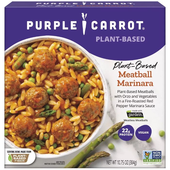 Purple Carrot – Plant-Based Meatball Marinara Entrée 10.75 Oz – Pack O