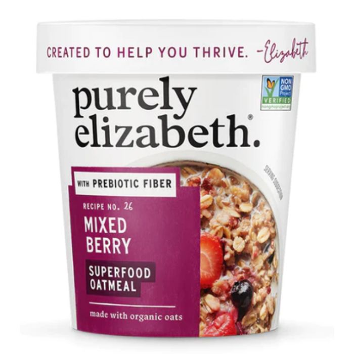 Purely Elizabeth – Mixed Berry Prebiotic Oatmeal Cup, 1.76 Oz | Pack o