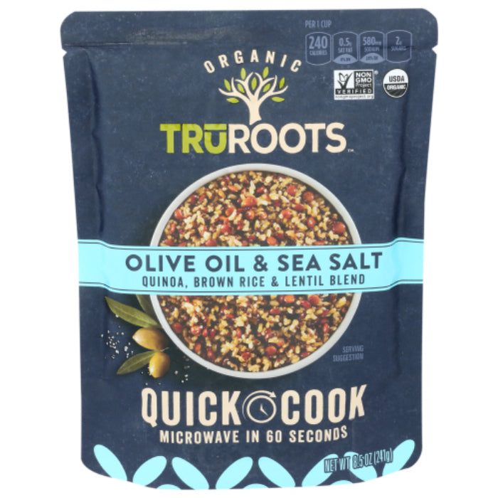 Truroots Grain Olive Oil & Sea Salt Quinoa 8.5 OZ – Pack of 8