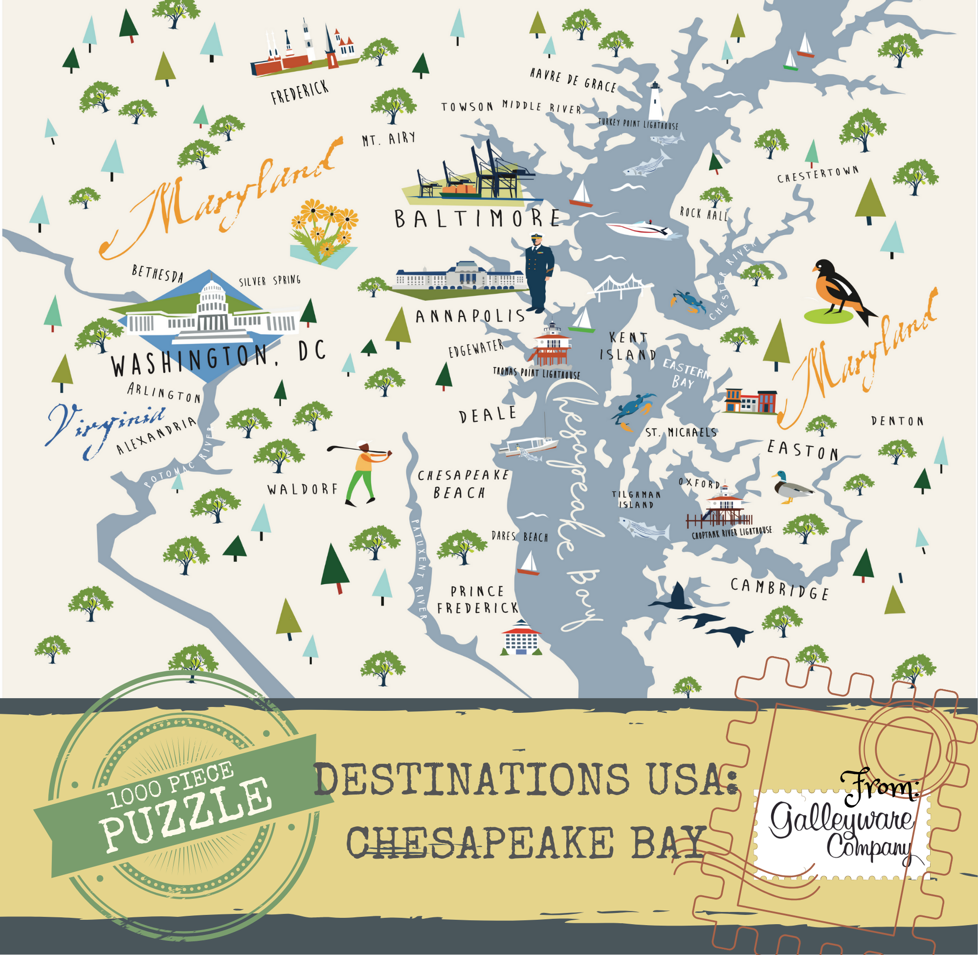 Galleyware – Chesapeake Bay 1000 Piece Jigsaw Puzzle