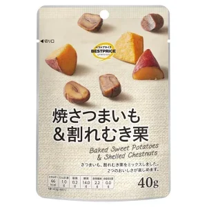 Topvalu, Baked Sweet Potatoes & Shelled Chestnuts, Yakiimo & Kuri, 40g