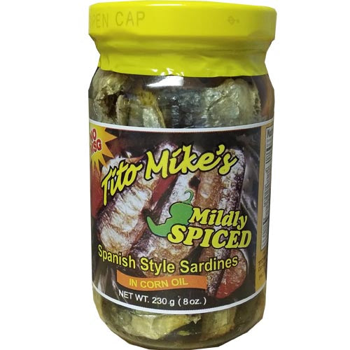 Tito Mike’s – Spanish Style Sardines in Corn Oil (Mildy Spiced) – 8 OZ