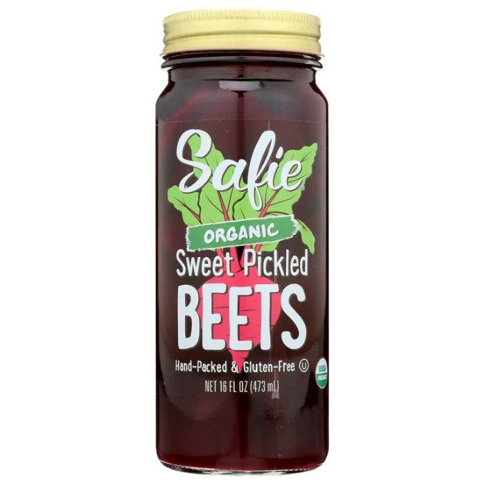 Safie – Beets Sweet Pickled Organic, 16 Oz | Pack of 6