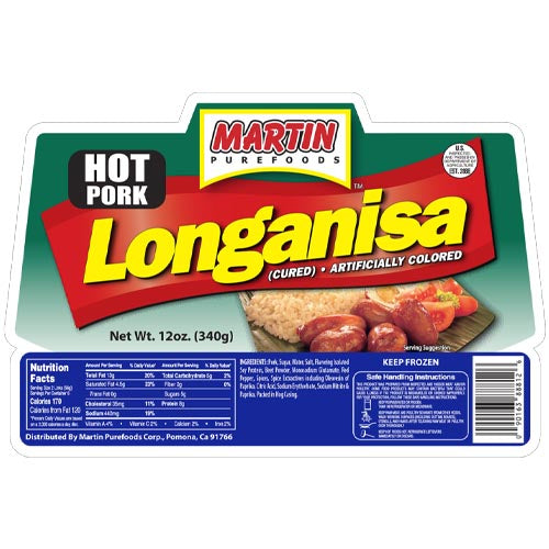 Martin Purefoods – Hot Pork Longanisa – 12 OZ