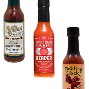 Best of Bourbon Infused Hot Sauces Gift Set, 3/5oz.